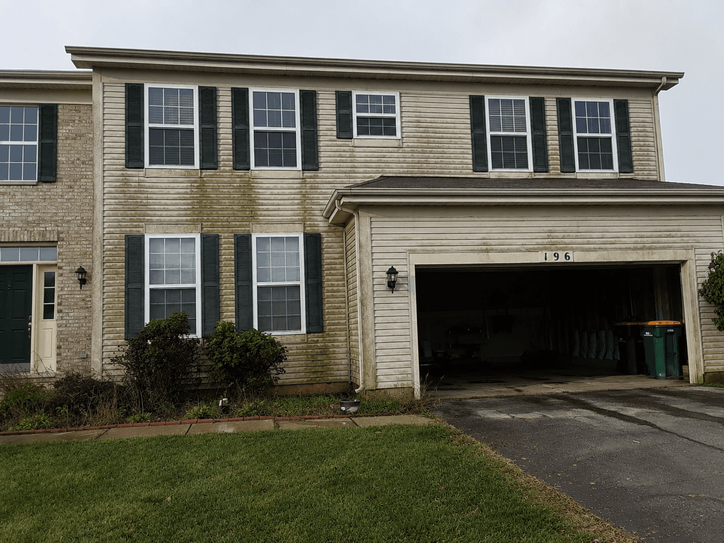 House Washing before power washing in Grayslake, IL