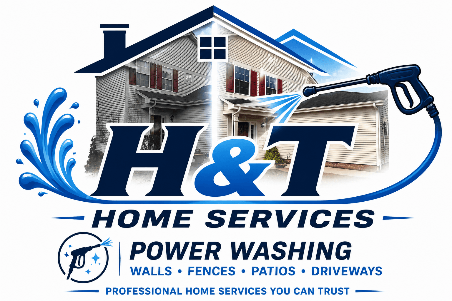 H&T Home Services power washing project